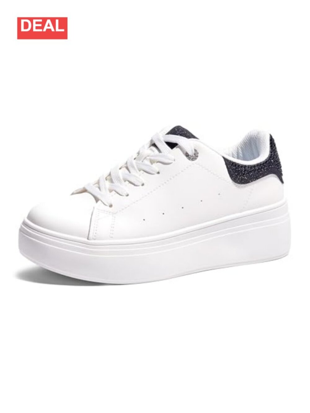 Platform Fashion Sneakers Faux Leather Anti-Slip Sole Tennis Shoes